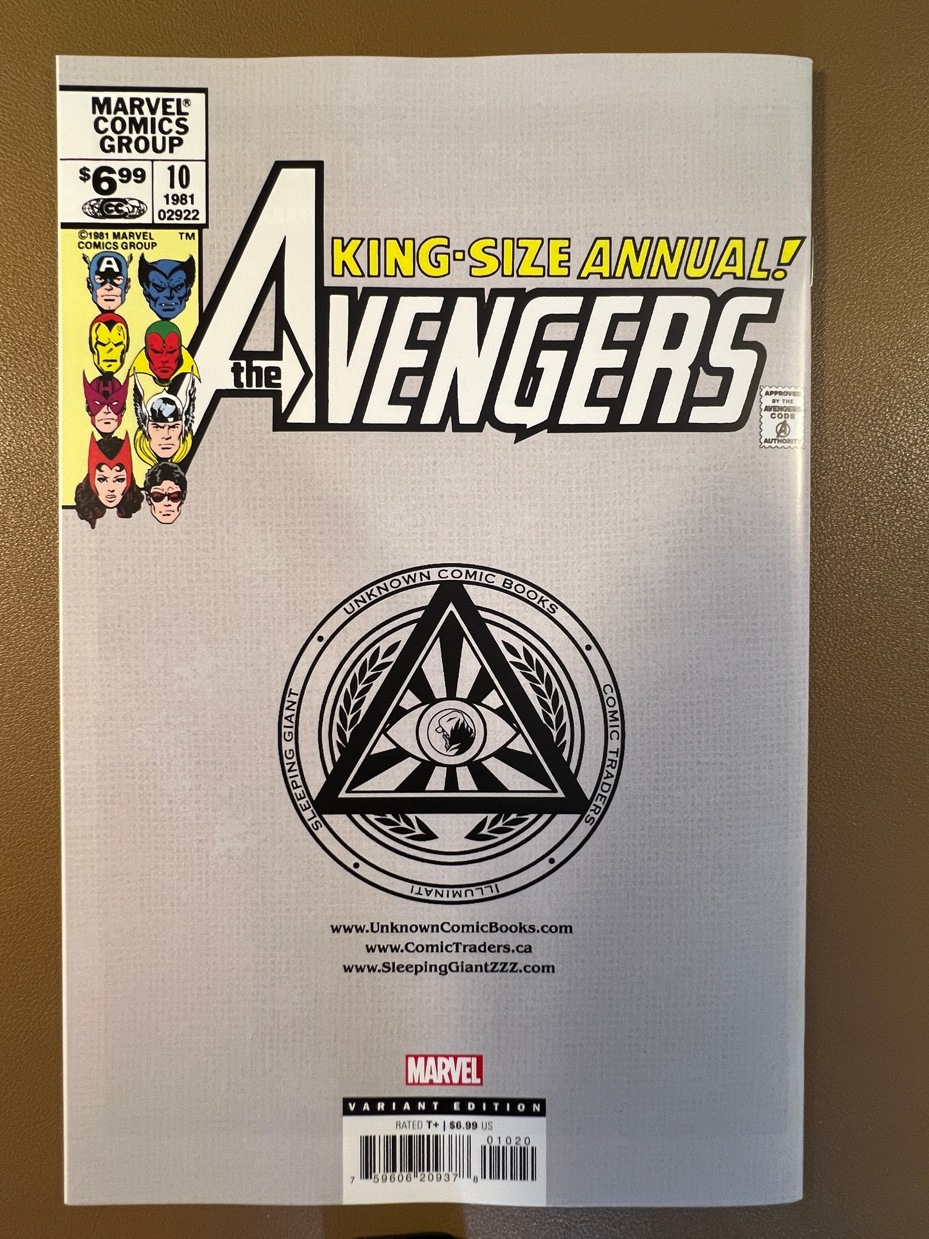 AVENGERS ANNUAL #10 FACSIMILE EDITION – UNKNOWN COMICS EXCLUSIVE VIRGIN VARIANT