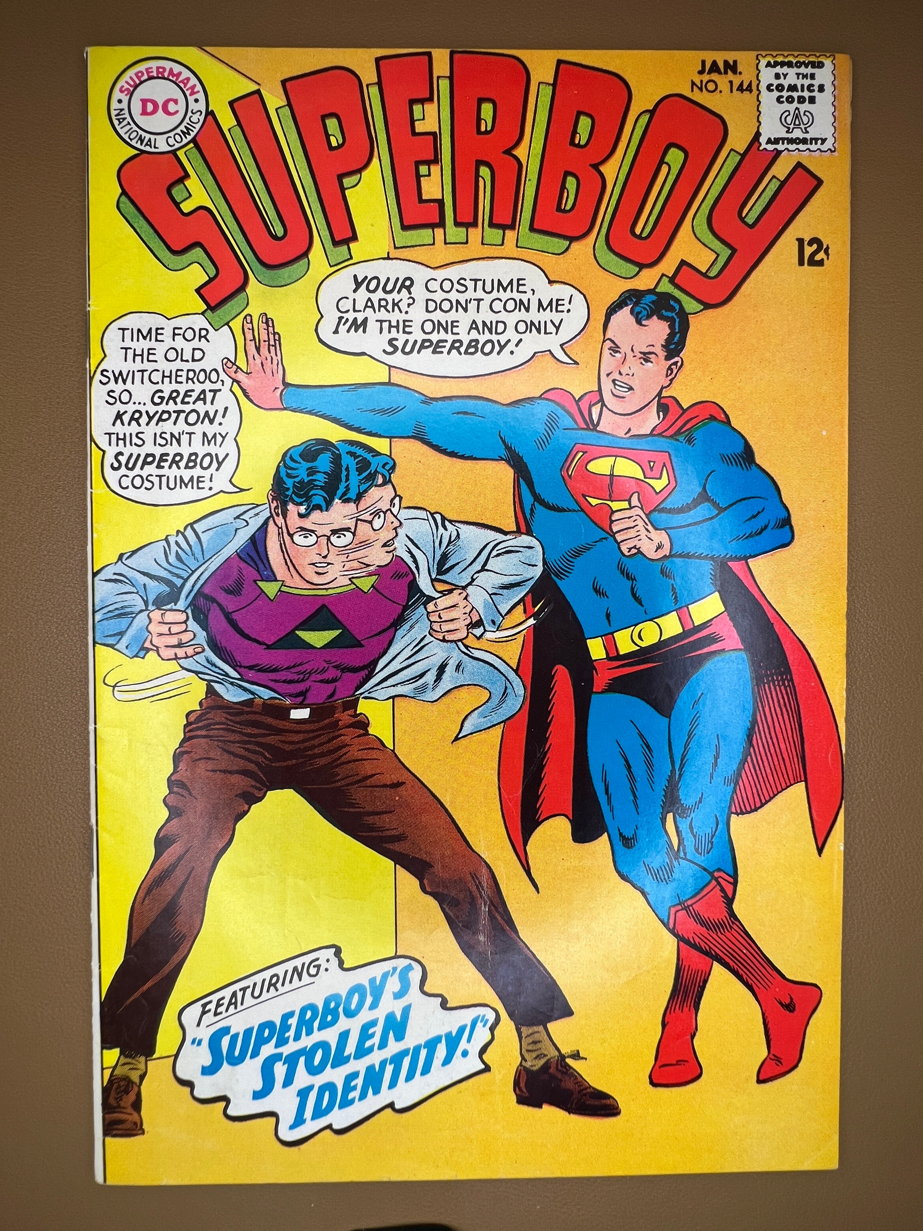 SUPERBOY #144 (Centerfold Page Lower Staple Detached)
