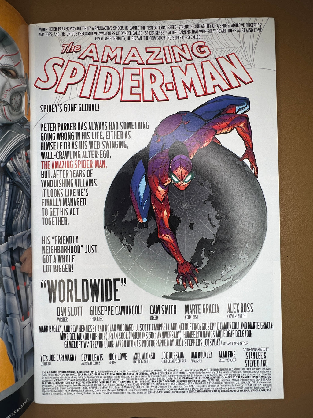 THE AMAZING SPIDER-MAN #1 (2014) Alex Ross Cover