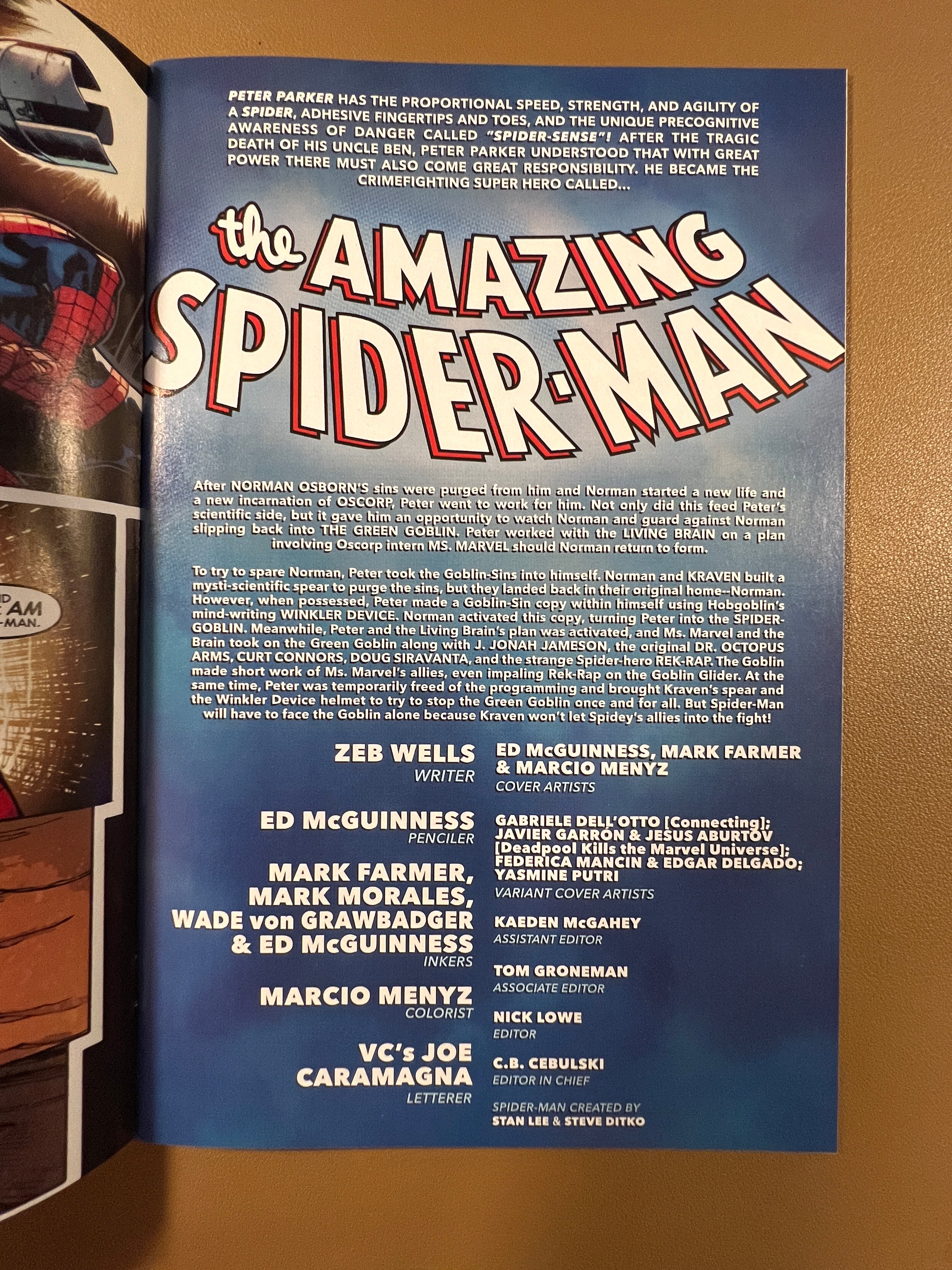 The Amazing Spider-Man #54 (2024) - Gabriele Dell'Otto - Connecting Cover