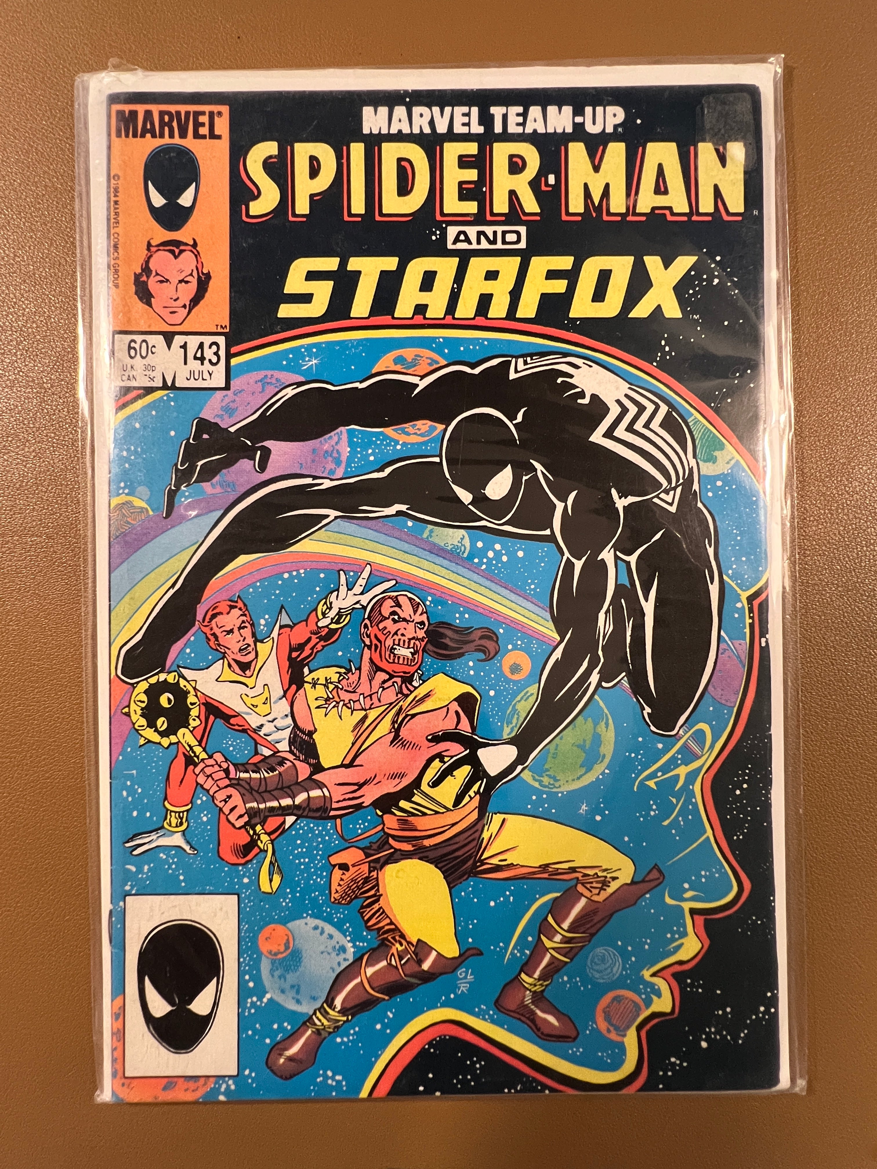 Marvel Team-Up #143 (1984) Spider-Man & Starfox | Black Suit Spider-Man