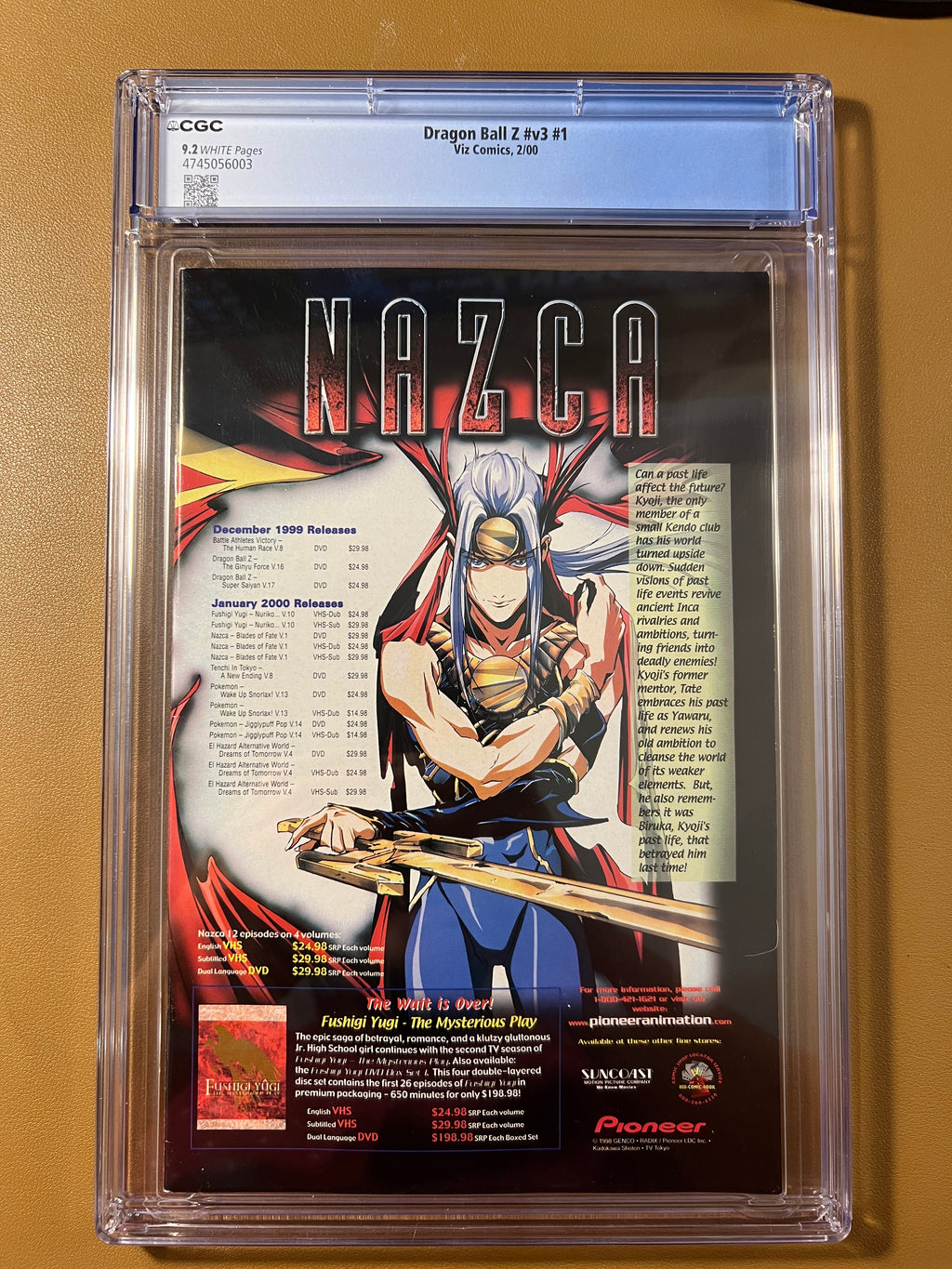 Dragon Ball Z Part 3 #1 CGC 9.2