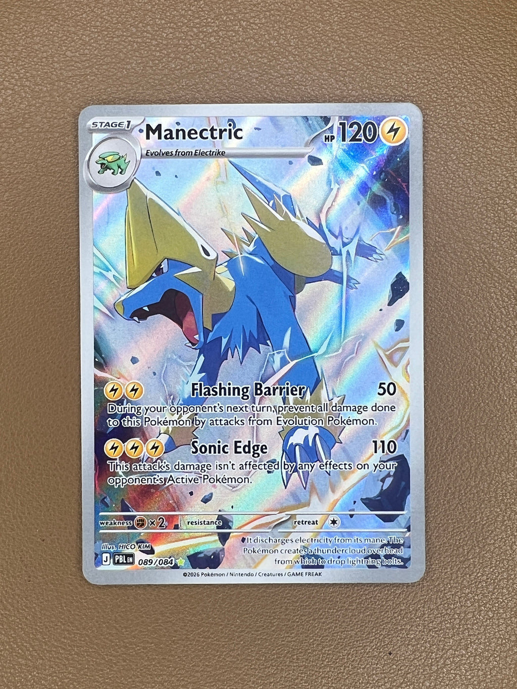 Manectric #089/084 – Illustration Rare - Pitch Black