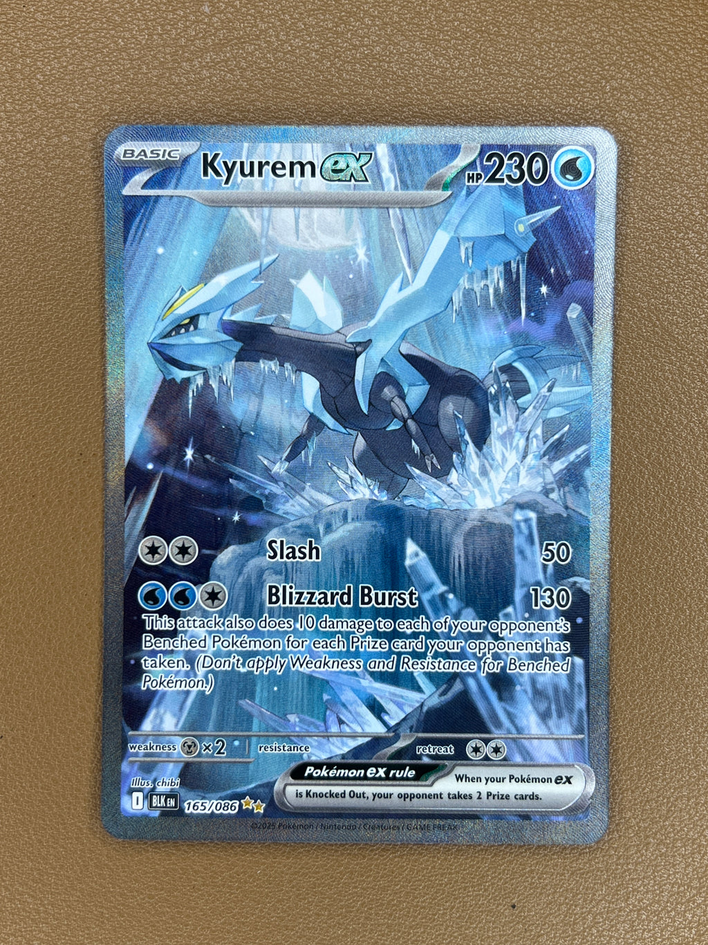 Kyurem ex #165/086 – Full Art Double Rare – Black Bolt