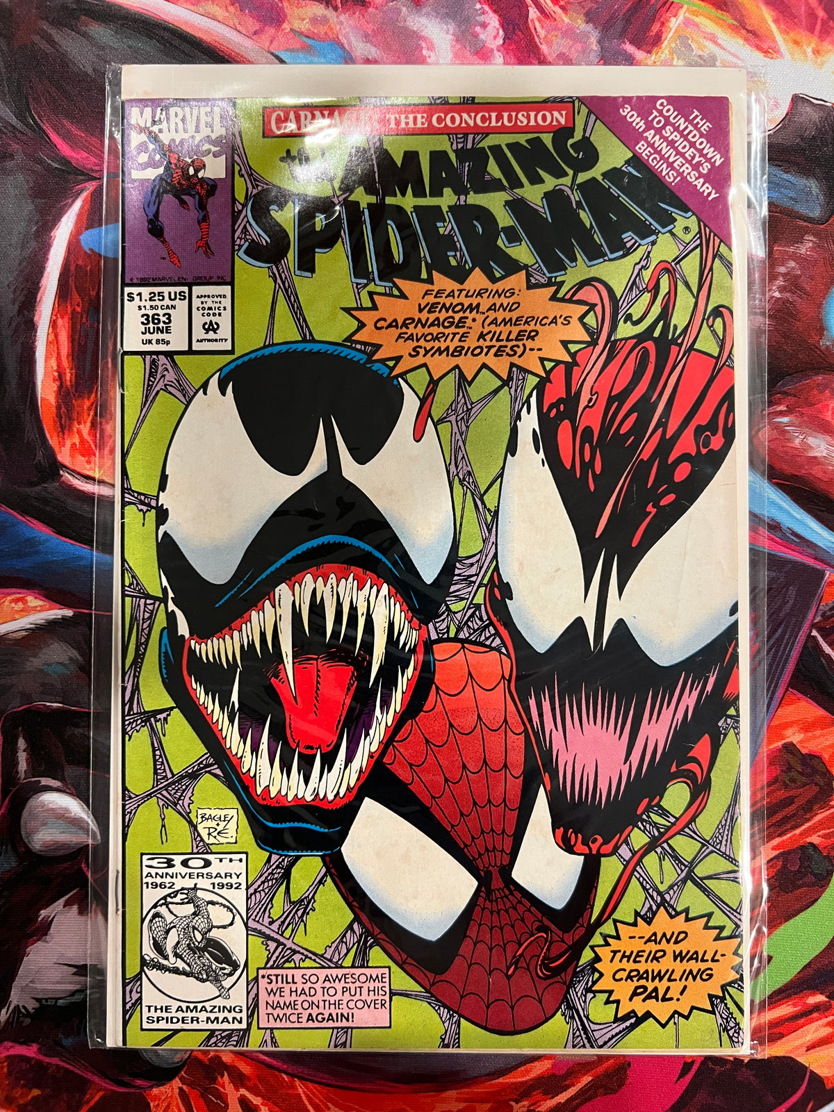 AMAZING SPIDER-MAN #363 (1992) — VENOM & CARNAGE!